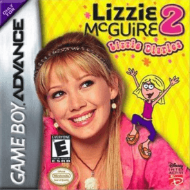 Disney's Lizzie McGuire 2 Lizzie Diaries Game + TV Episode box art for GameBoy Advance
